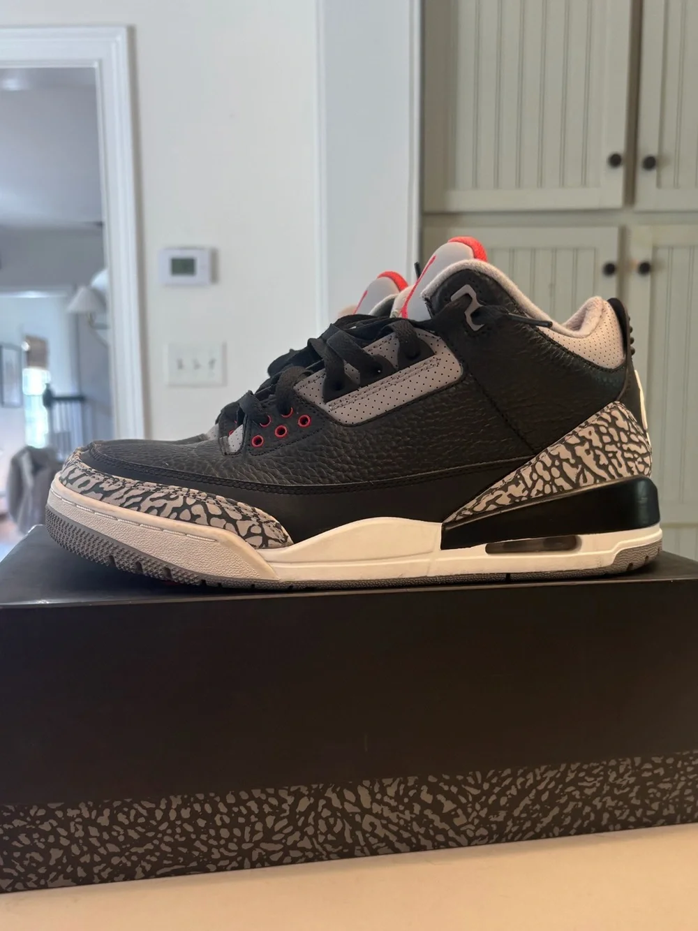 Men’s Air Jordan 3 Retro Black Cement Sneakers - Pre-Owned w/ OG Box